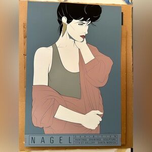Patrick Nagel Serigraph Print 24x36 11th Street Gallery NC10